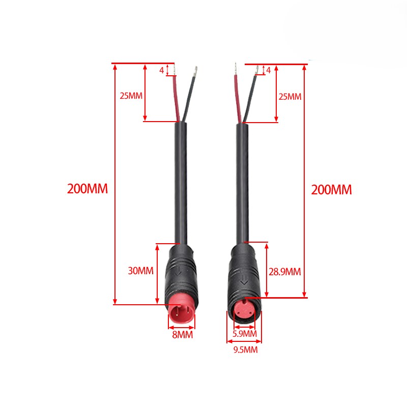 M8 waterproof connector 2-6 pin