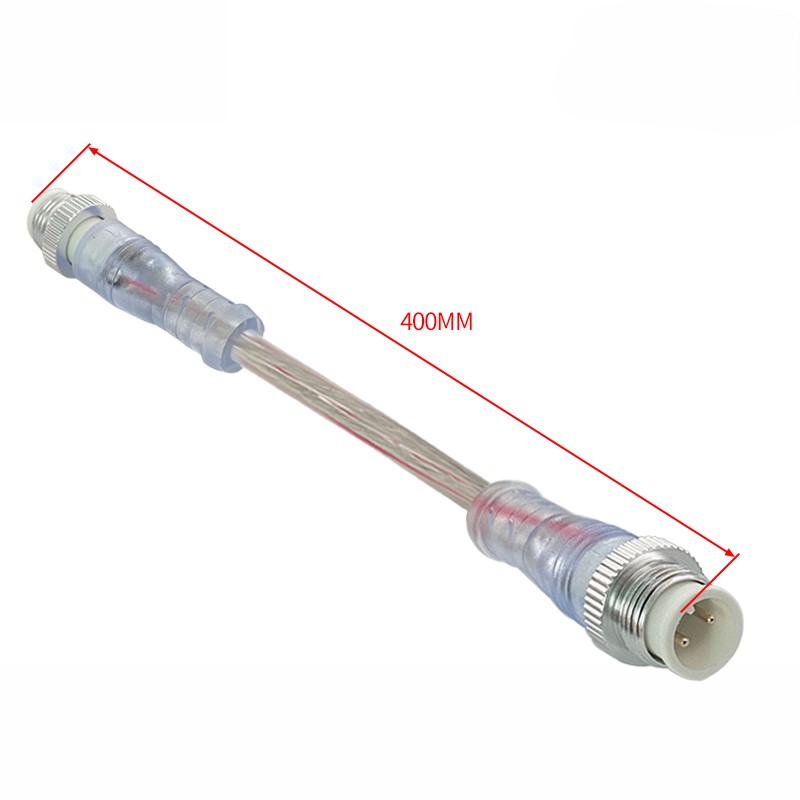 M12 waterproof connector 2-4 pin transparent