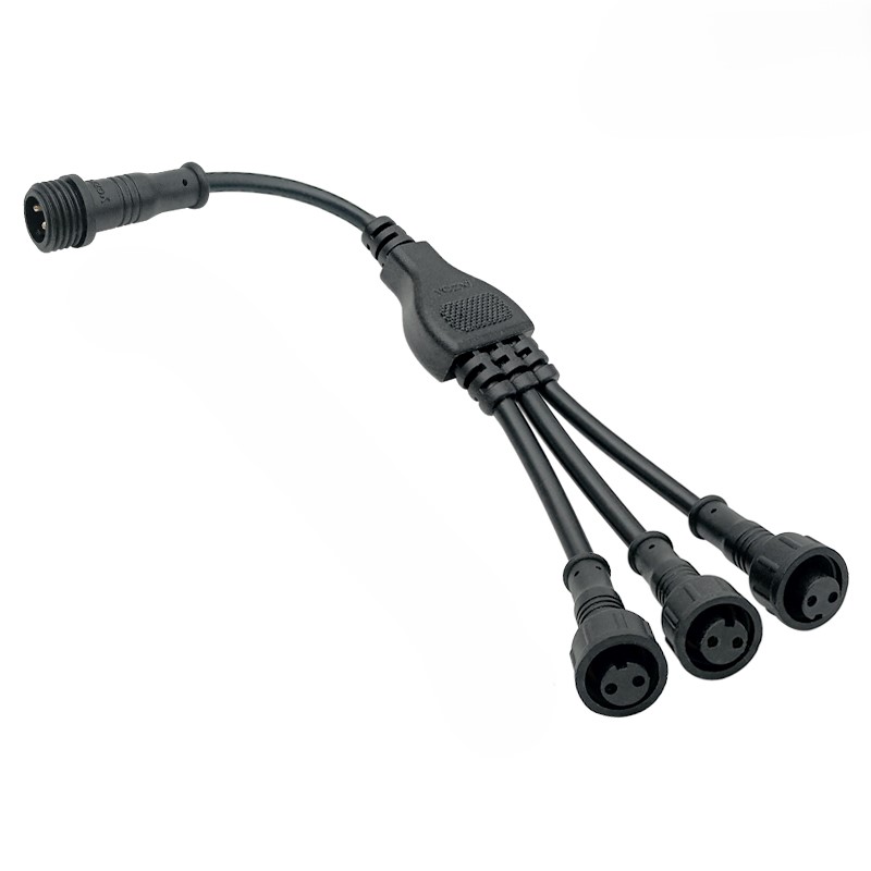 1 to 3  M12 waterproof connector 2-5 pin