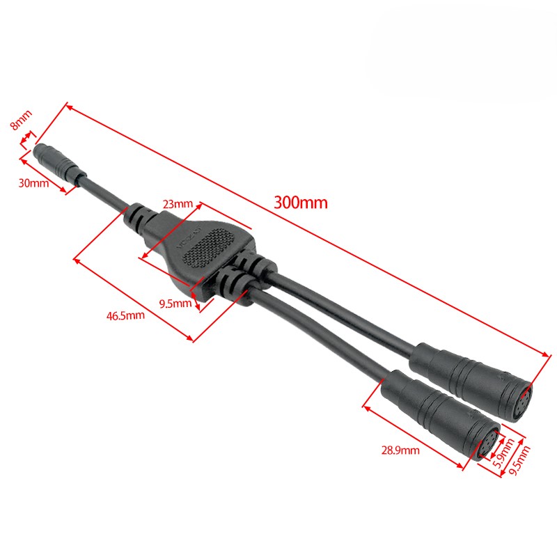 1 to 2 M8 waterproof connector 2-6 pin