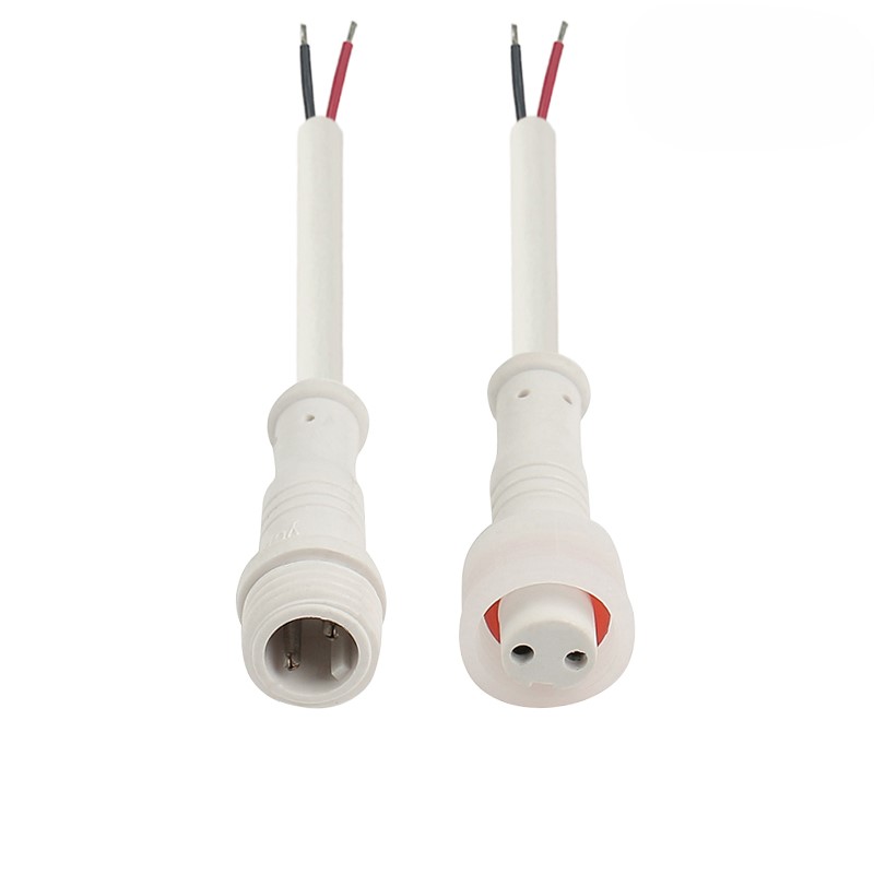 M12 waterproof connector 2-5 pin white