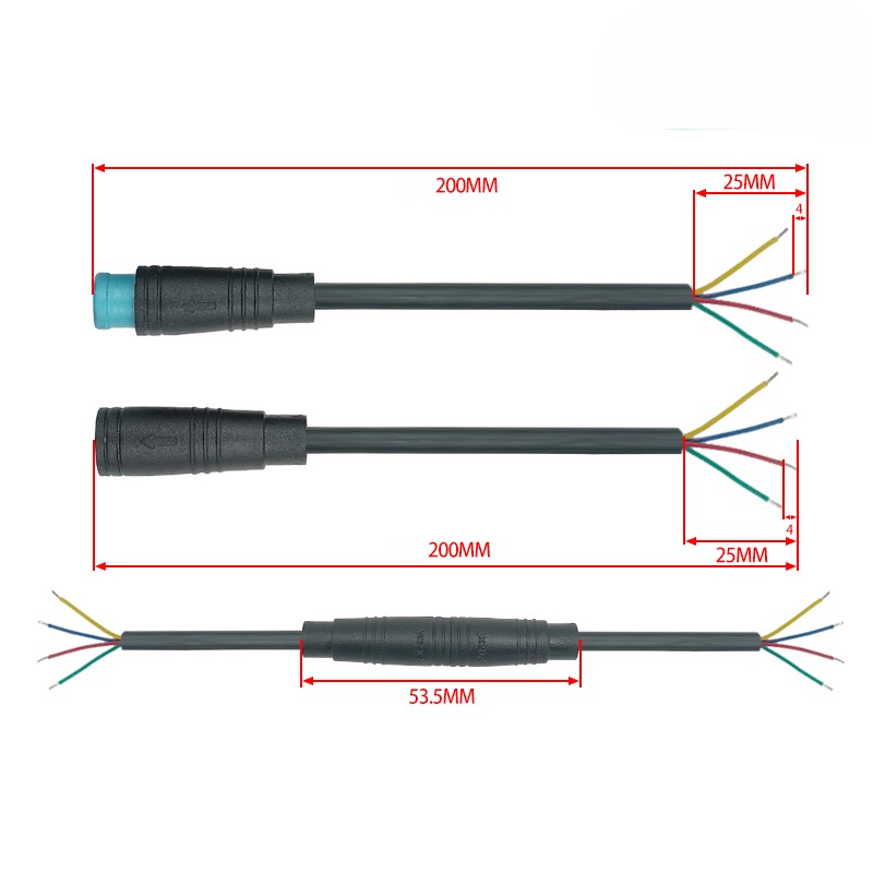 M8 waterproof connector 2-6 pin