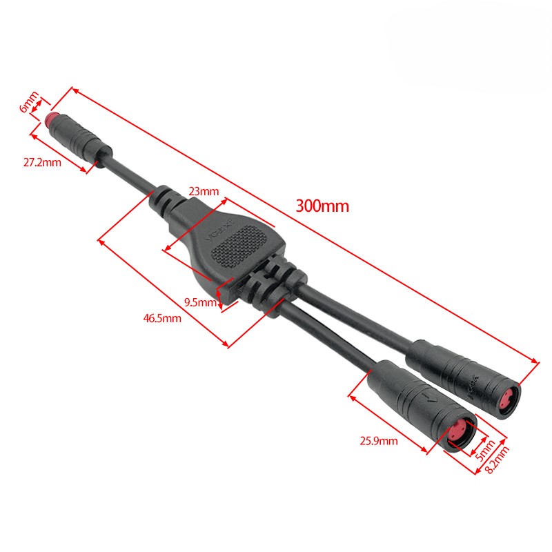 1 to 2 M6 waterproof connector 2-6 pin