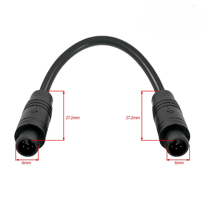 M6 straight through waterproof connector 2-6 pin