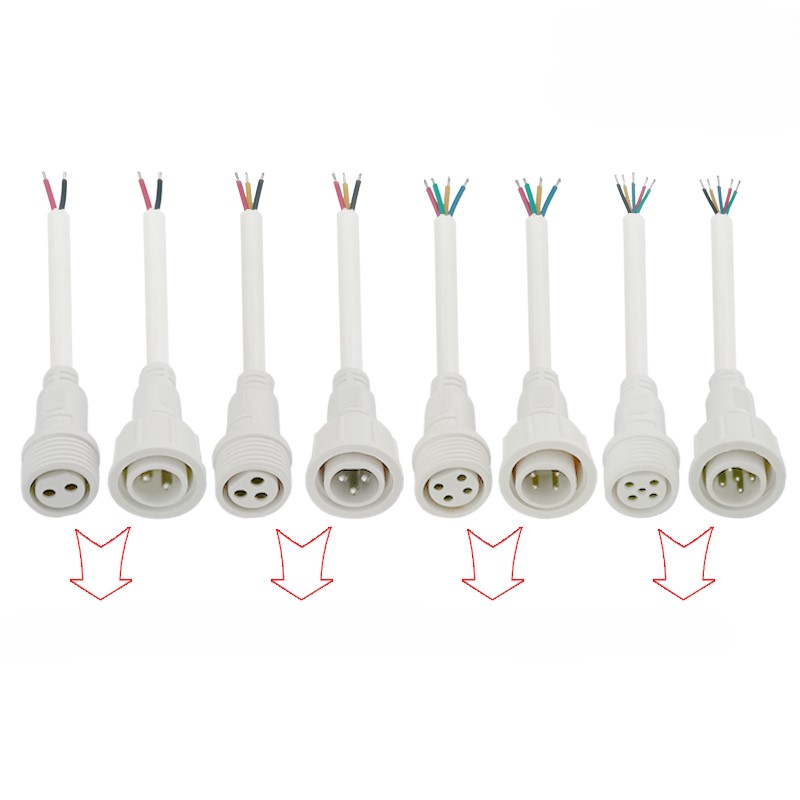 M16 waterproof connector 2-5 pin white