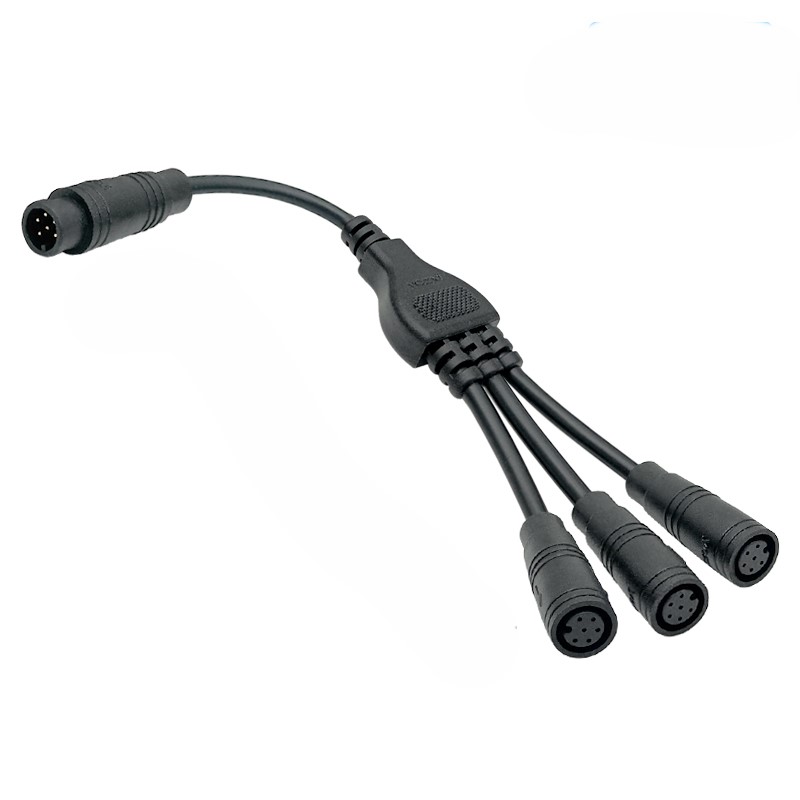 1 to 3 M8 waterproof connector 2-6 pin 
