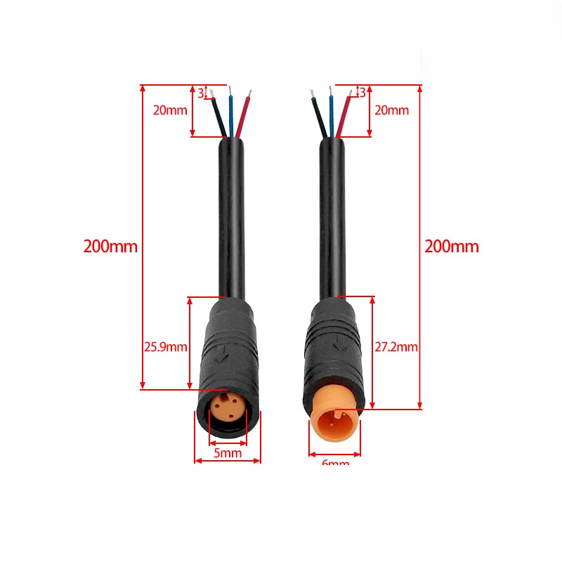 M6 waterproof connector 2-6 pin