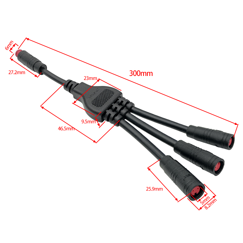 M6 1 to 3 waterproof connectors 2-6pin
