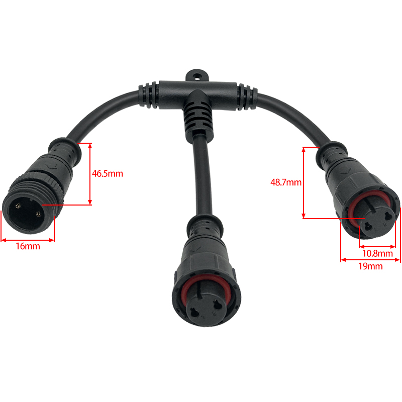M16 Plastic T-type waterproof connector 2-5 pin