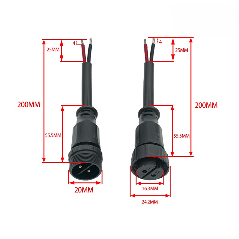 M20  waterproof connector 2-3 pin