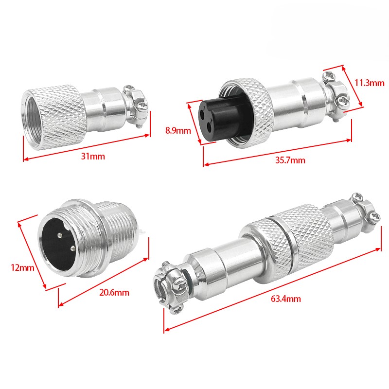 GX12 2-6 pin plug-in aviation connector