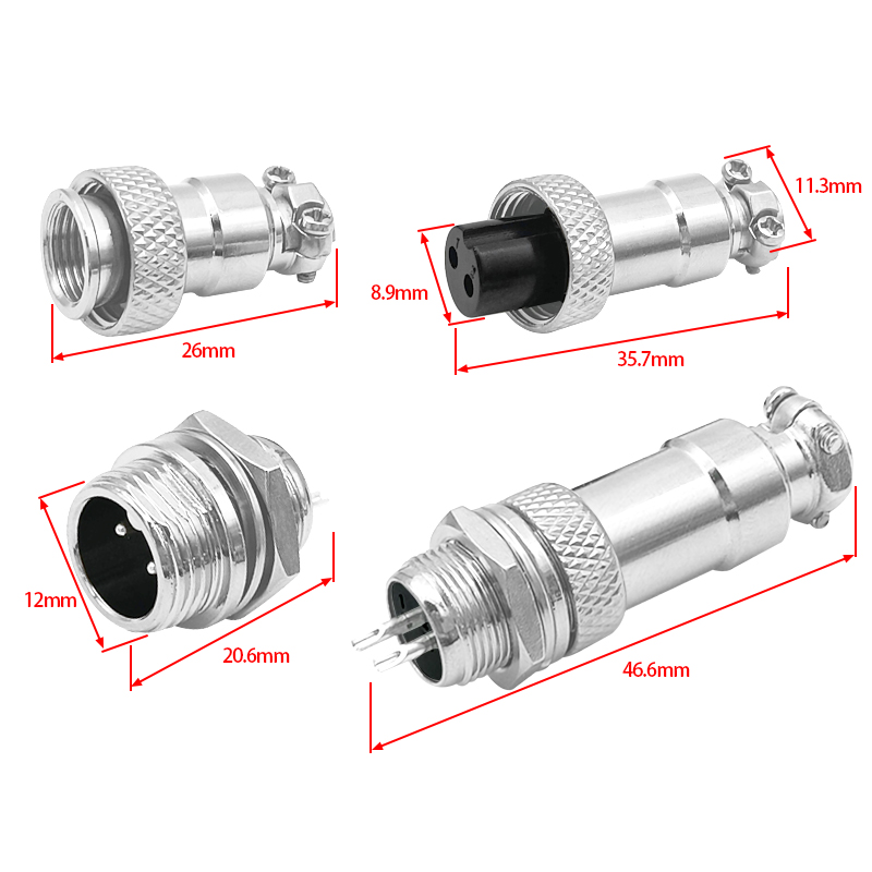 Gx12 fixed aviation head